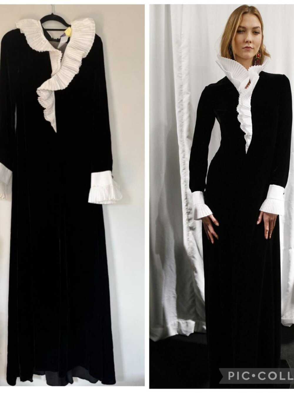 Ralph Lauren Collection F/W 2016 Purple Label Velvet Ruffle Gown Dress 4